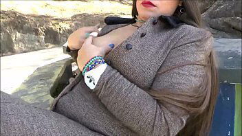 Busty amateur exhibitionist Lolas public nudity outdoor masturbation sexy