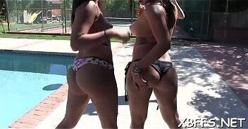 Pretty bff beauties play nasty games