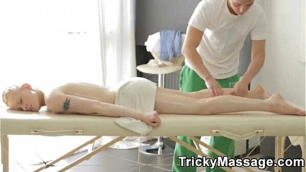 Massage-Room PornMovie Featuring Remarkable Euro Teen