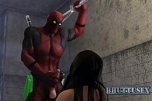 Deadpool and Rogue - Getting naughty in the bedroom. BhuttuSex.In