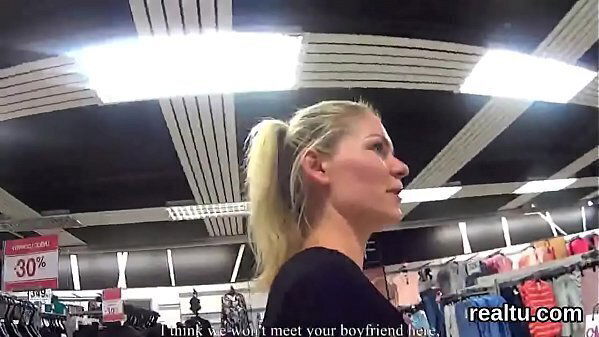 Breathtaking czech kitten gets teased mall fucked