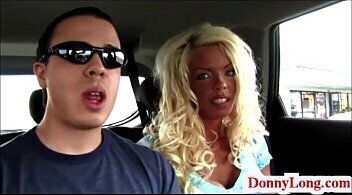 Donny Long snaps fake skinny milf gives sneaky half creampie