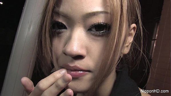 Japanese teen plays with