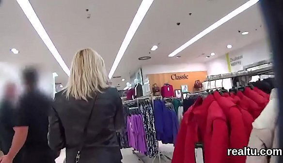 Striking czech teen seduced mall fucked