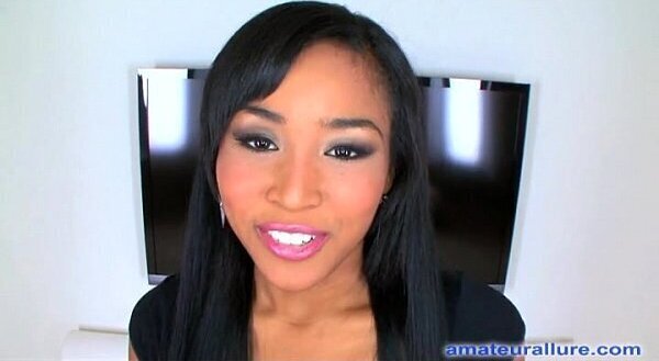 Adorable Ebony Teen Licks &amp_ Sucks Cock, Then Jerks Creamy Load Into Mouth