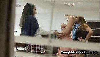 Three sorority caught toying voyeur