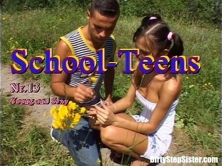 Outdoor Encounter With Nerdy Brunette Stepsis