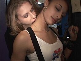 Young blonde Lesbian cums cunt-sucked Fingers cute Black pussy orgasm-FULL widescreen