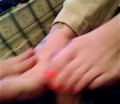 Married Bestfriend gives first footjob