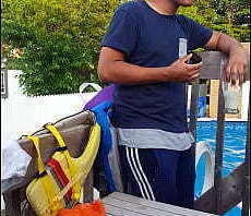 Teenage eating SIX BIGS BLACK MUFFIN