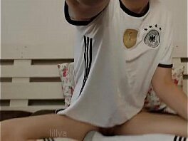 Precious schoolgirl dancing online live video chatting