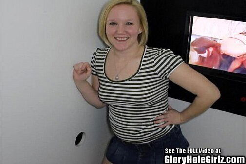 Perky blonde Carol getting face full glory hole