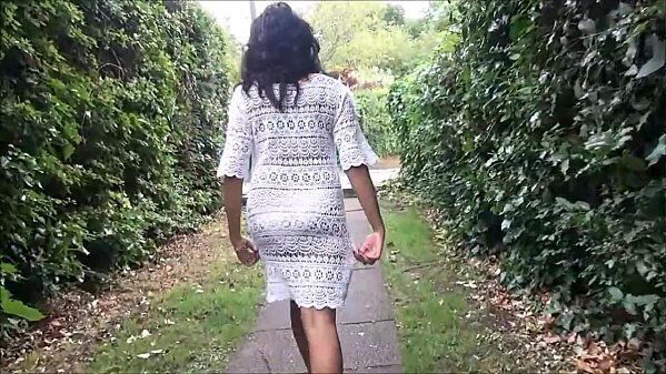 Flashing ebony milf Mels black public nudity outdoor upskirts adventures