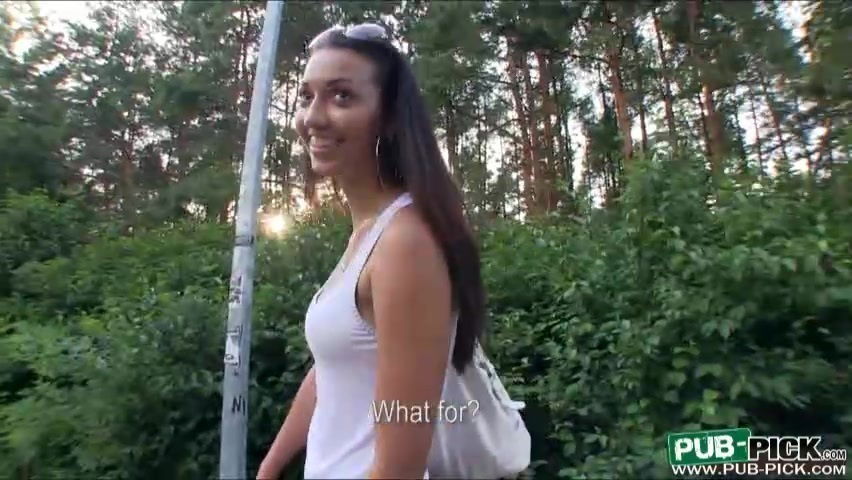 Euro babe is convinced to cheats on her bf for some cash