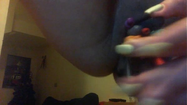 Webcam slut slaps puts pens pussy part