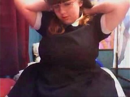 chub maid outfit from DesireBBWs.com strips bates