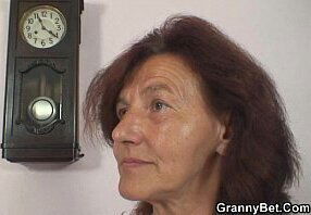 He fucks old seamstress from behind