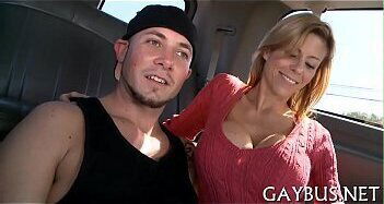 Irrumation with horny homosexual stud