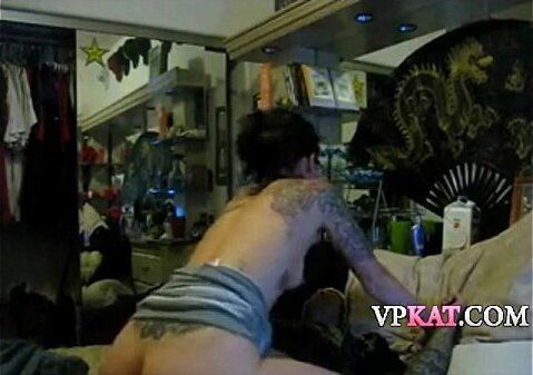 Tattooed chick partner decided make porn movie