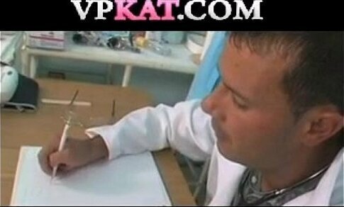 Nasty doctor often playing with patient