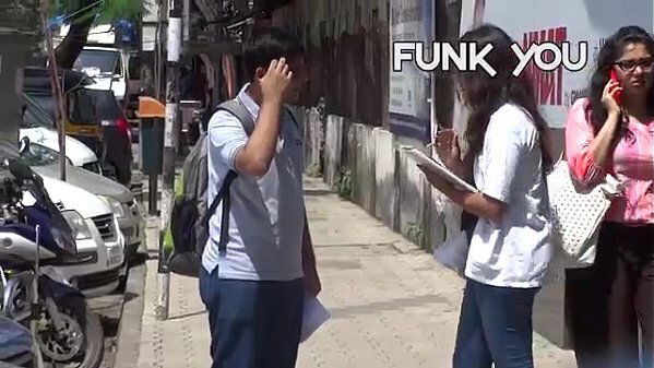 Girl Asking Dick Size from Strangers! Funk (Prank India)