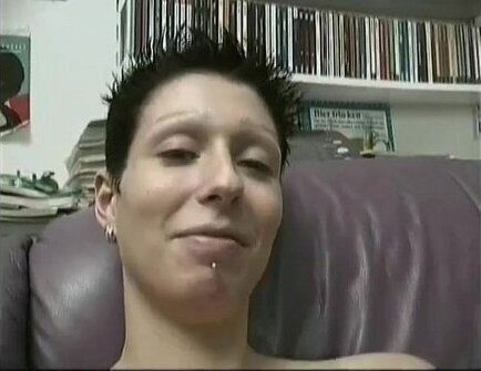 short-haired amateur with great boobs masturbates MyLustcom