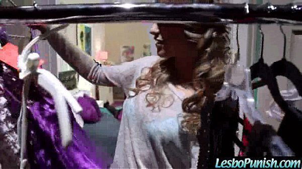 Sexy Girls Get Punished In Hard Lesbian Sex Tape video-12