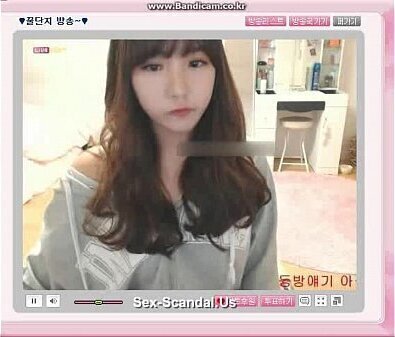 Pretty korean girl recording camera