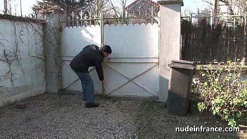 Horny french mature stockings double vaginal plugged sodomized