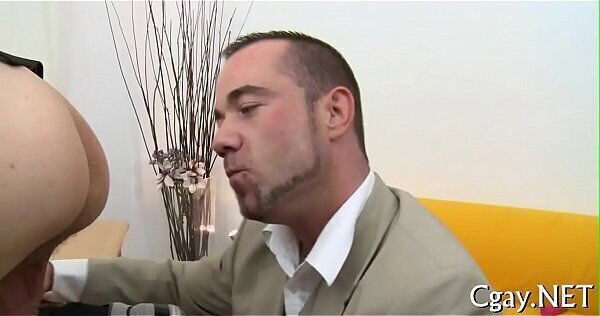 Blowjob charming homo fellow