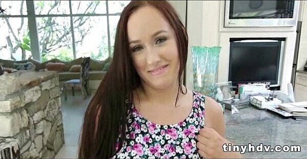 Petite tiny girl drilled Holly Hudson