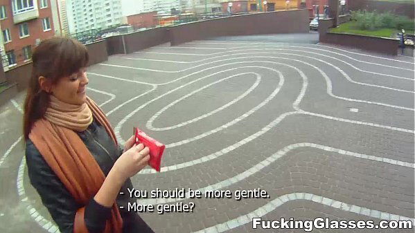 Fucking Glasses fuck stairway Rina teen porn