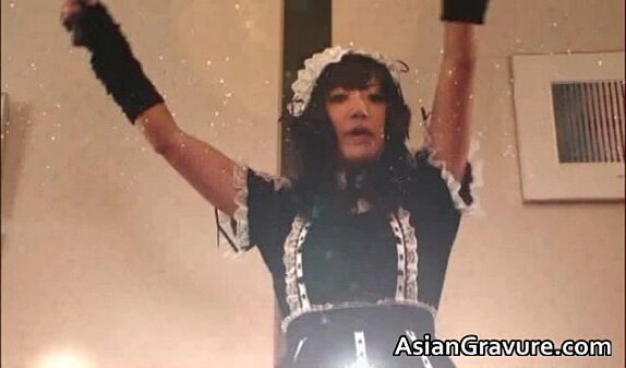 Nasty asian housewife brunette lady