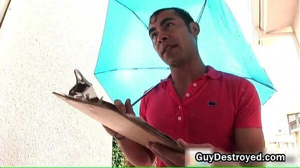 Emilio Sand gets jizzed over porn gays