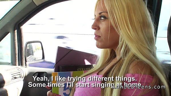 Natural busty teen hitchhiker banging