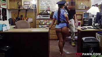 Babe in a police uniform banged up her tight butt on xxxpawn.pornotagir.com