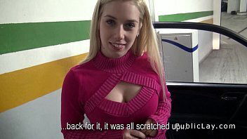 fucks Euro blonde garage