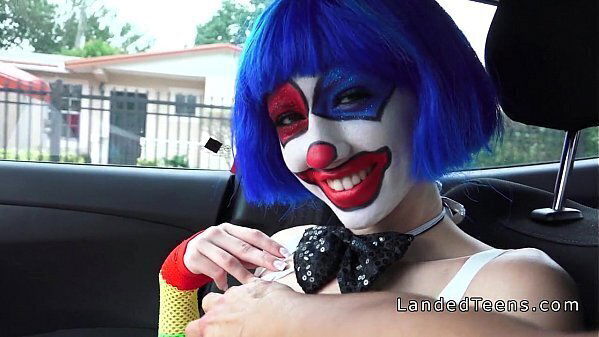 Clown teen fucking outdoor