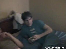 Twinks XXX Try as they might, the men can'_t woo bashful Nathan to