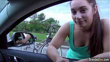 Jenny Dark hitches ride gets fisted woods