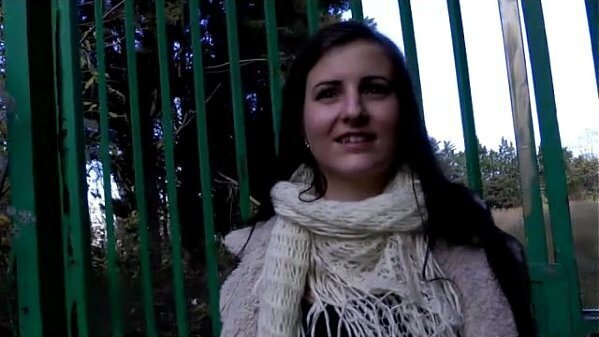 Annaelle pretty brunette doing blow