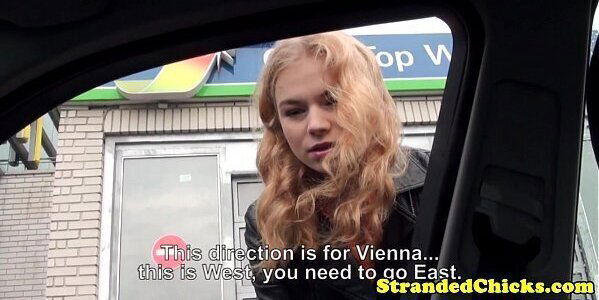 Young amateur hitchhiker being facialized