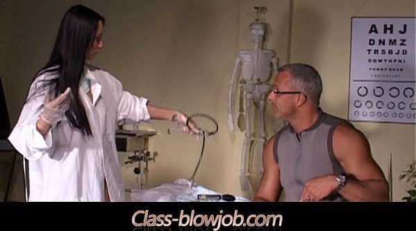 Sexy perverse brunette making nasty blowjob