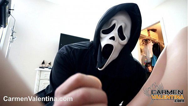 Cumslut Carmen Valentina gets Halloween treat!