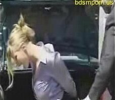 Amber Michaels sexy secretary taped up