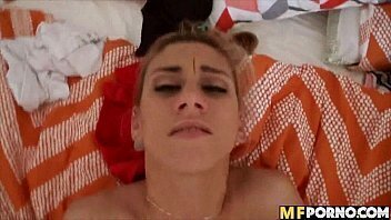 Blonde gets long white dick Blue