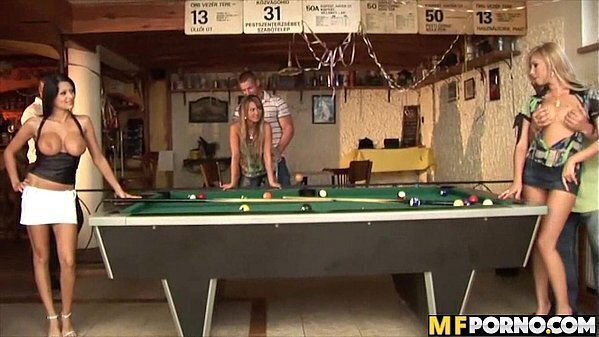 Pool hall orgy Alison Star, Christine Lee, Donna Bell, Winnie