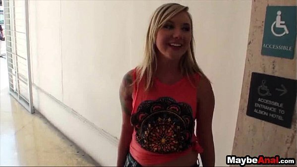 Teen blonde gets buttfucked Addison Grey