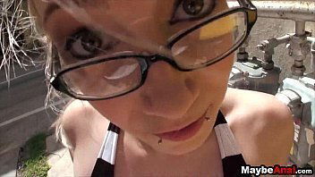 Blonde bimbo finds dick Raine