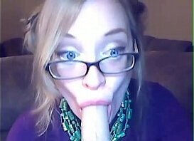 tears Sloppy deep dildo suck